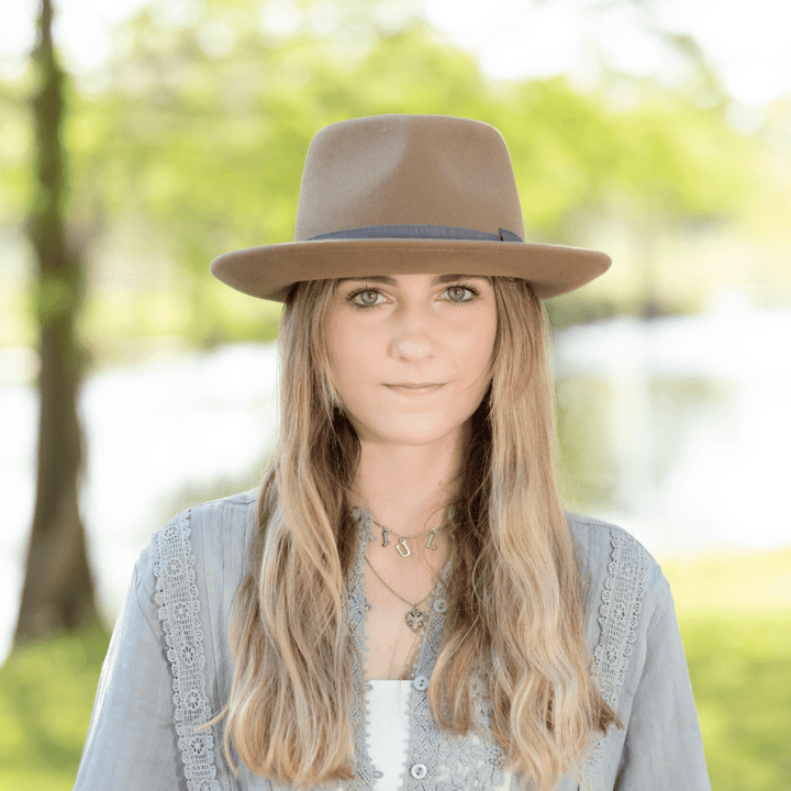 New Inventory ?Sipping On Champagne Fedora Hat? CHAMPAGNE FEDORA - EARTH – My Wine Hat main image 3