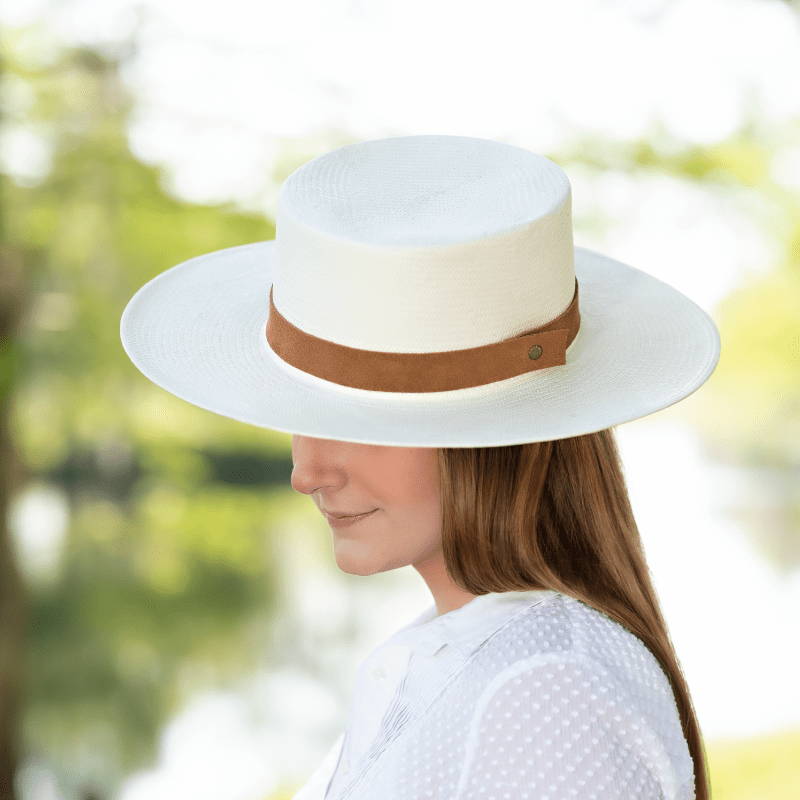 SONOMA COAST BOATER - CREAM - STRAW – My Wine Hat display picture 2